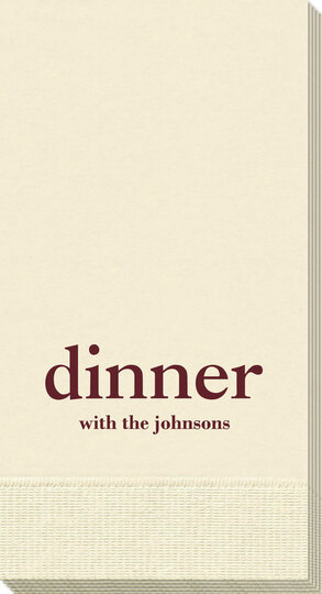 Big Word Dinner Guest Towels